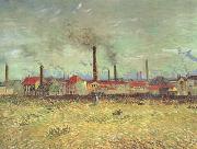 Vincent Van Gogh Factories at Asnieres Seen from the Quai de Clichy (nn04) oil painting picture wholesale
